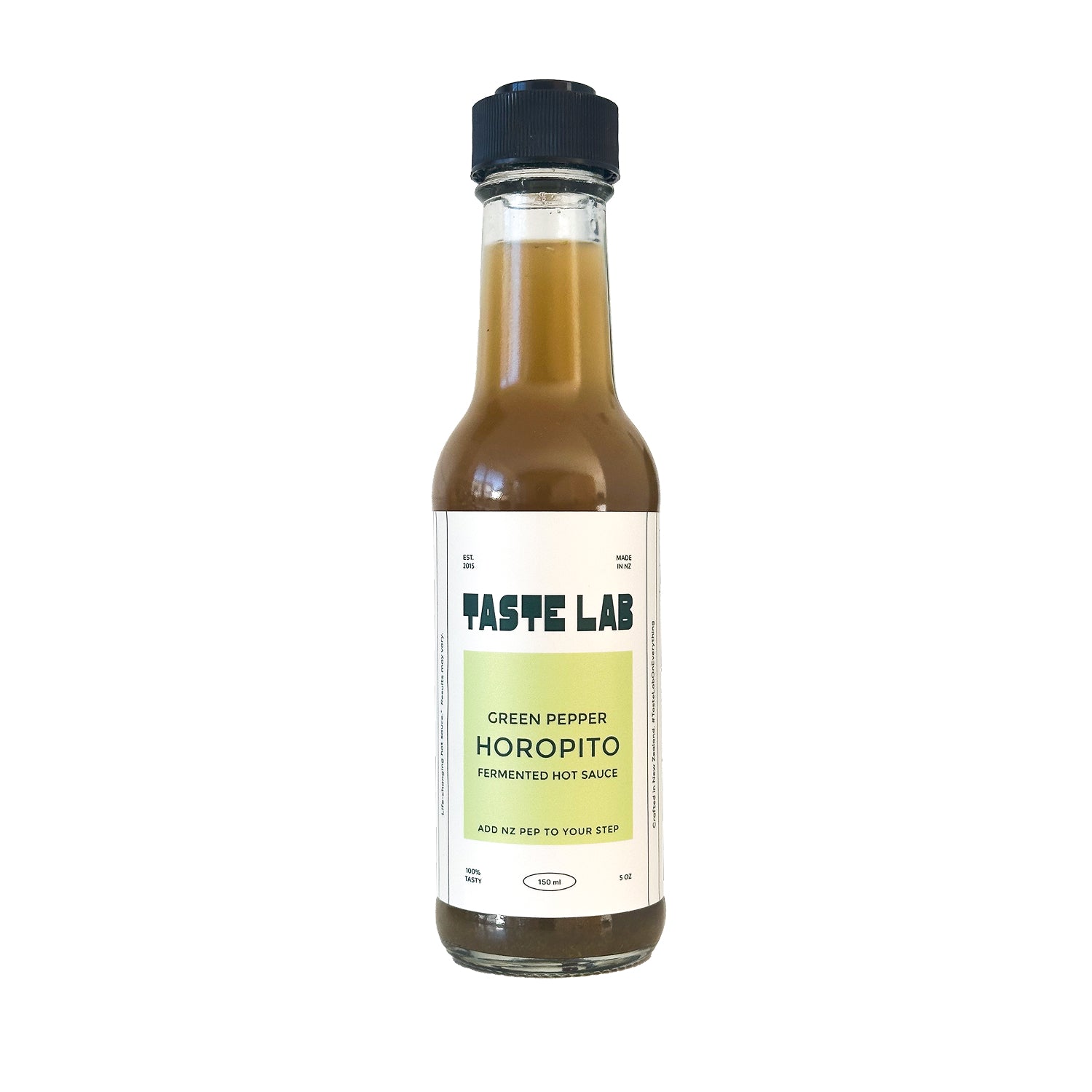 Bottle of Taste Lab Hot Honey Original hot sauce against a white background.