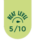 Heat level icon for Green Pepper Horopito Hot Sauce (Fermented)