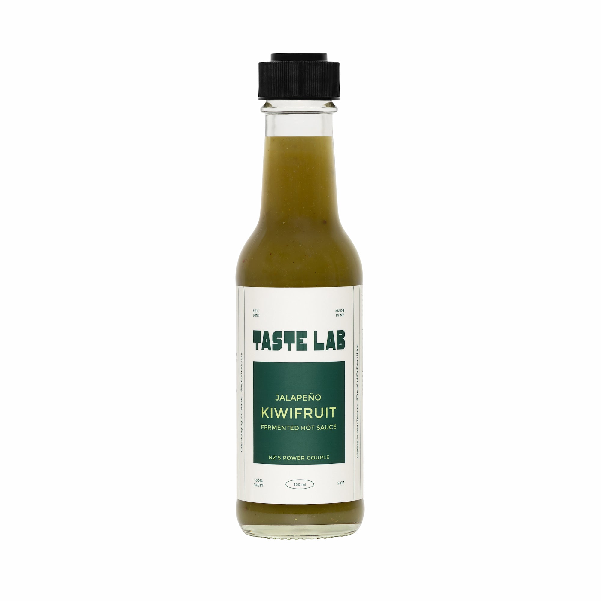 Taste Lab jalapeno kiwifruit hot sauce bottle New Zealand