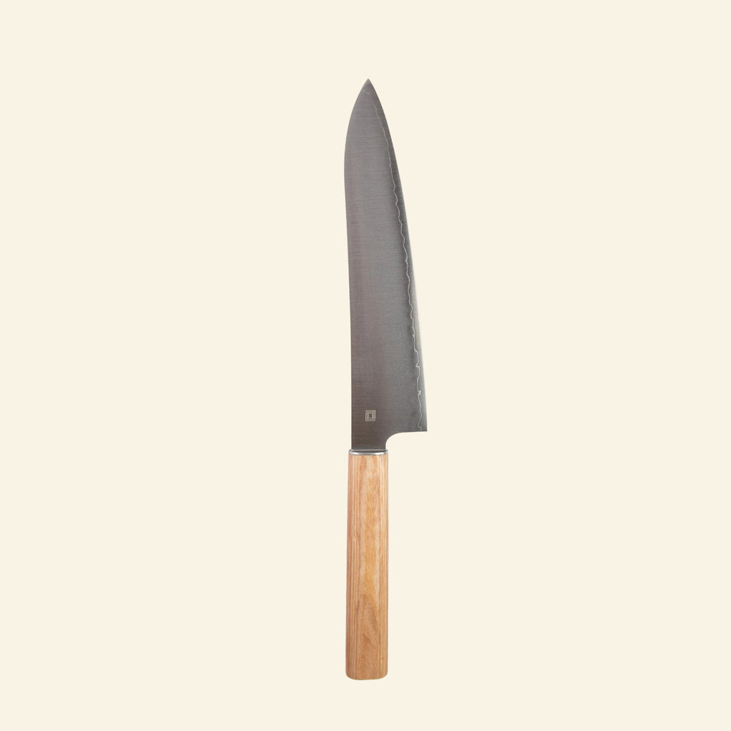 Taste Lab Yuri Santoku Japanese kitchen knife with light wooden handle